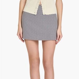 Wayf Black and White Mini Skirt